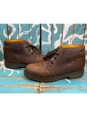 Havana Joe Brown Oiled Leather Lace Up Ankle Boots Women's EUR 40/9-9.5